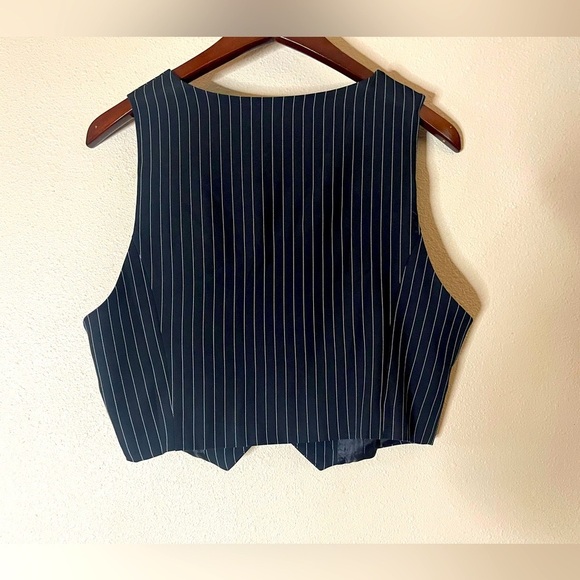 Pinstriped Button-Down Vest - Picture 3 of 4